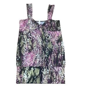 Unica Y2K Purple Black and Gold Top Size XL